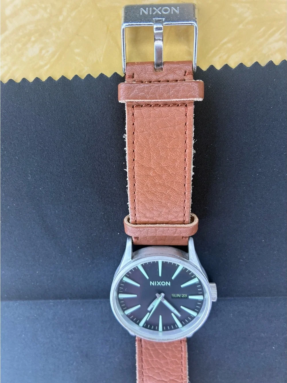 Nixon The Sentry Leather Watch